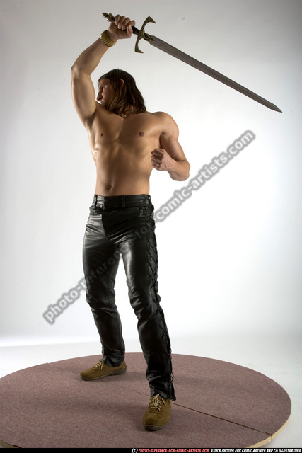 Female Shield Sword Standing picture pose - CLIP STUDIO ASSETS