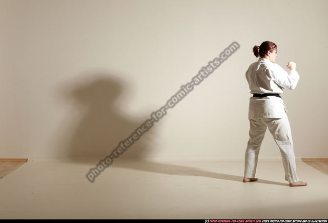 Woman Adult Average White Martial art Moving poses Sportswear