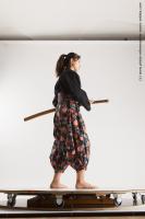 JAPANESE WOMAN IN KIMONO WITH SWORD SAORI 14C